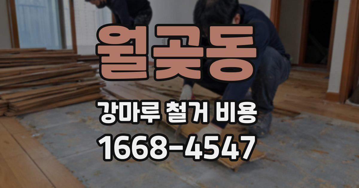 월곶동 강마루 철거 비용