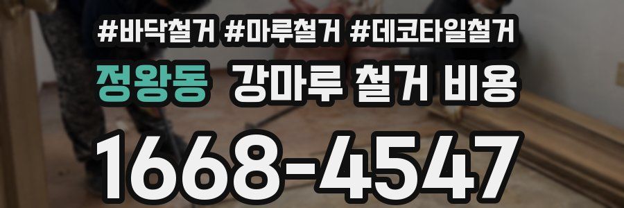 정왕동 강마루 철거 비용