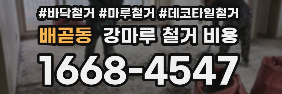 배곧동 강마루 철거 비용