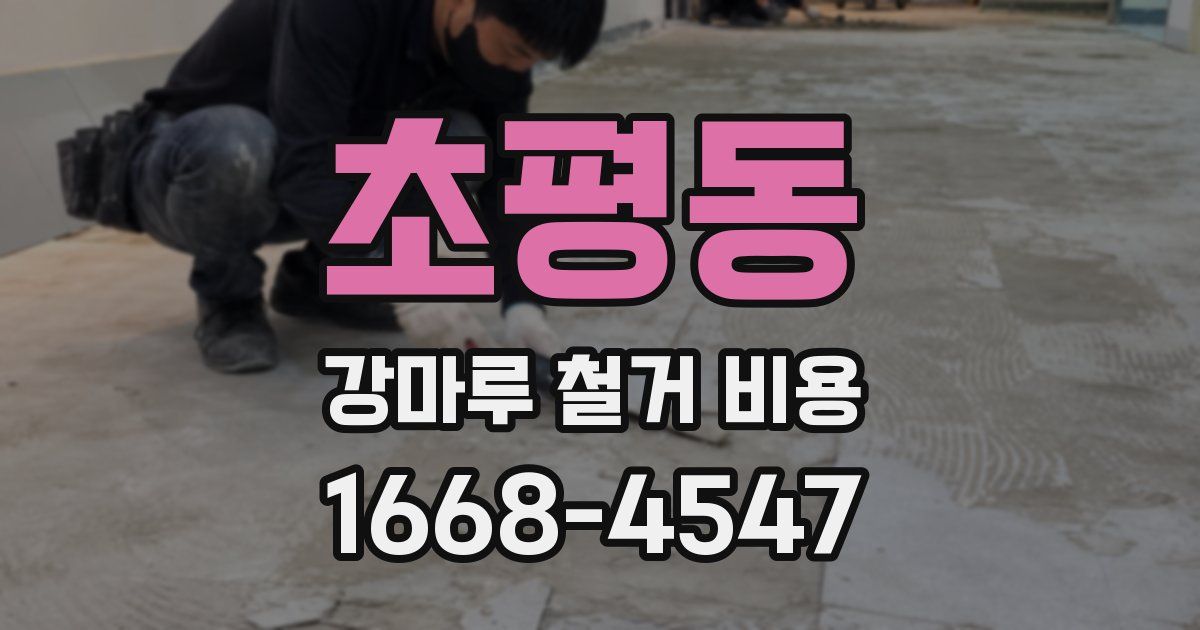 초평동 강마루 철거 비용