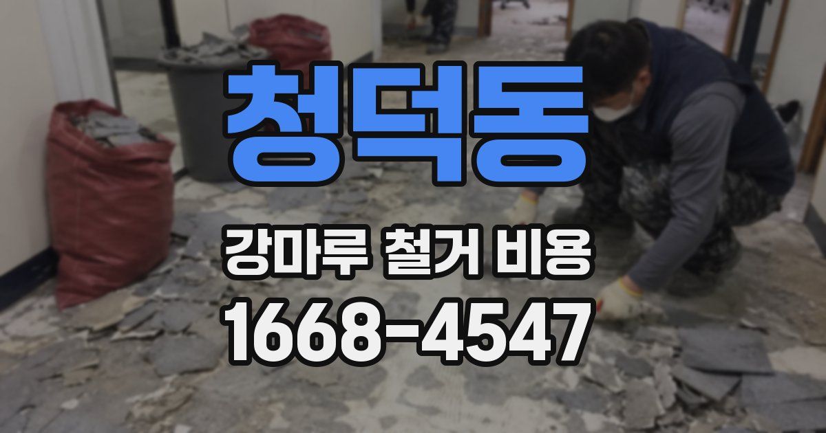 청덕동 강마루 철거 비용