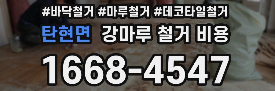 탄현면 강마루 철거 비용