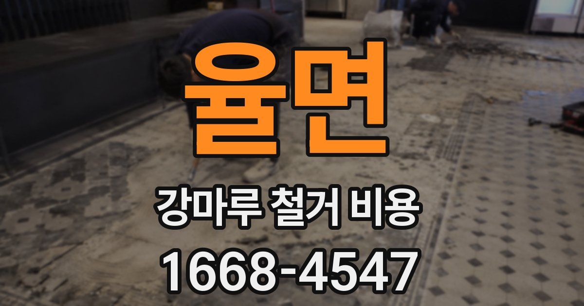 율면 강마루 철거 비용