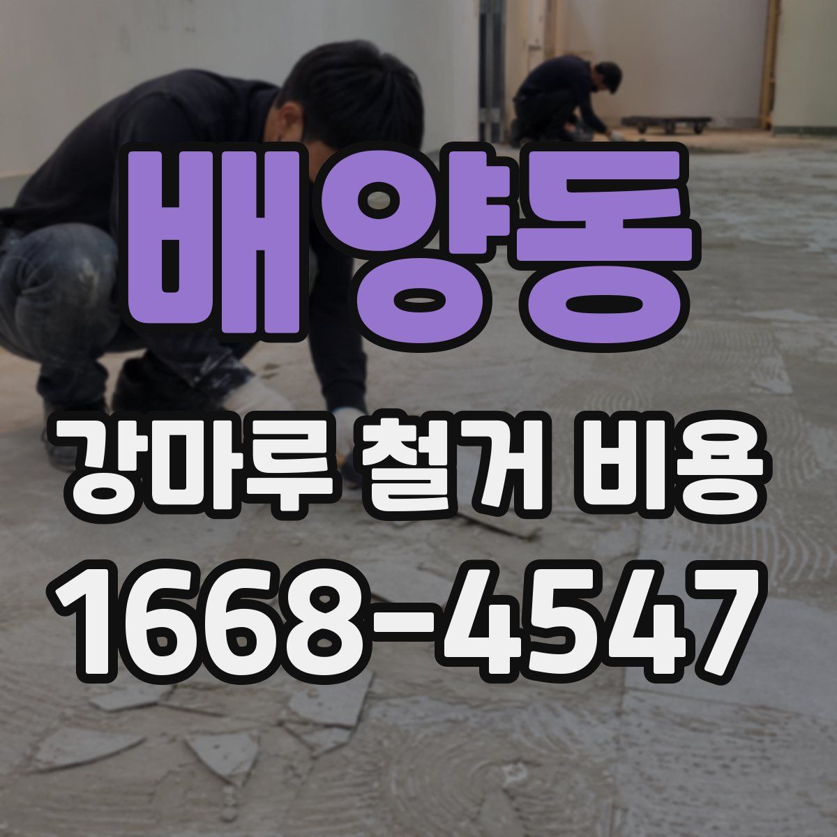 배양동 강마루 철거 비용