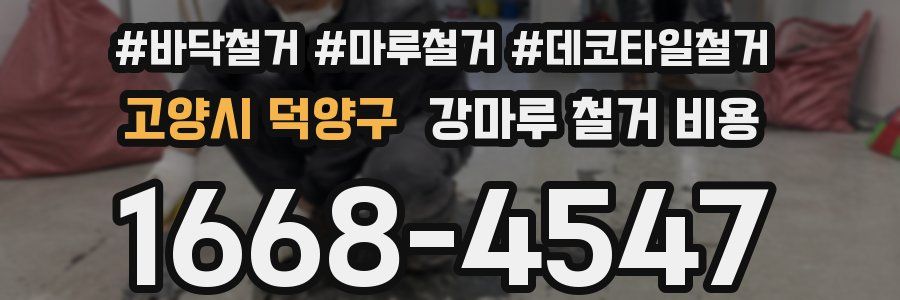 고양시 덕양구 강마루 철거 비용