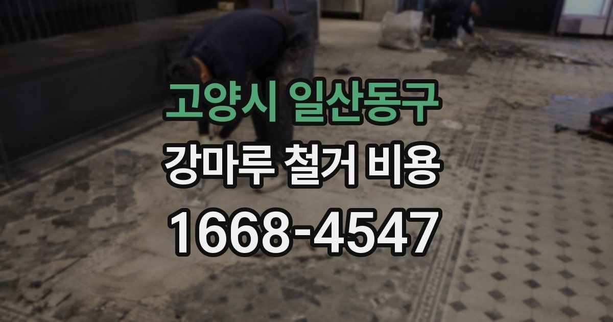 고양시 일산동구 강마루 철거 비용