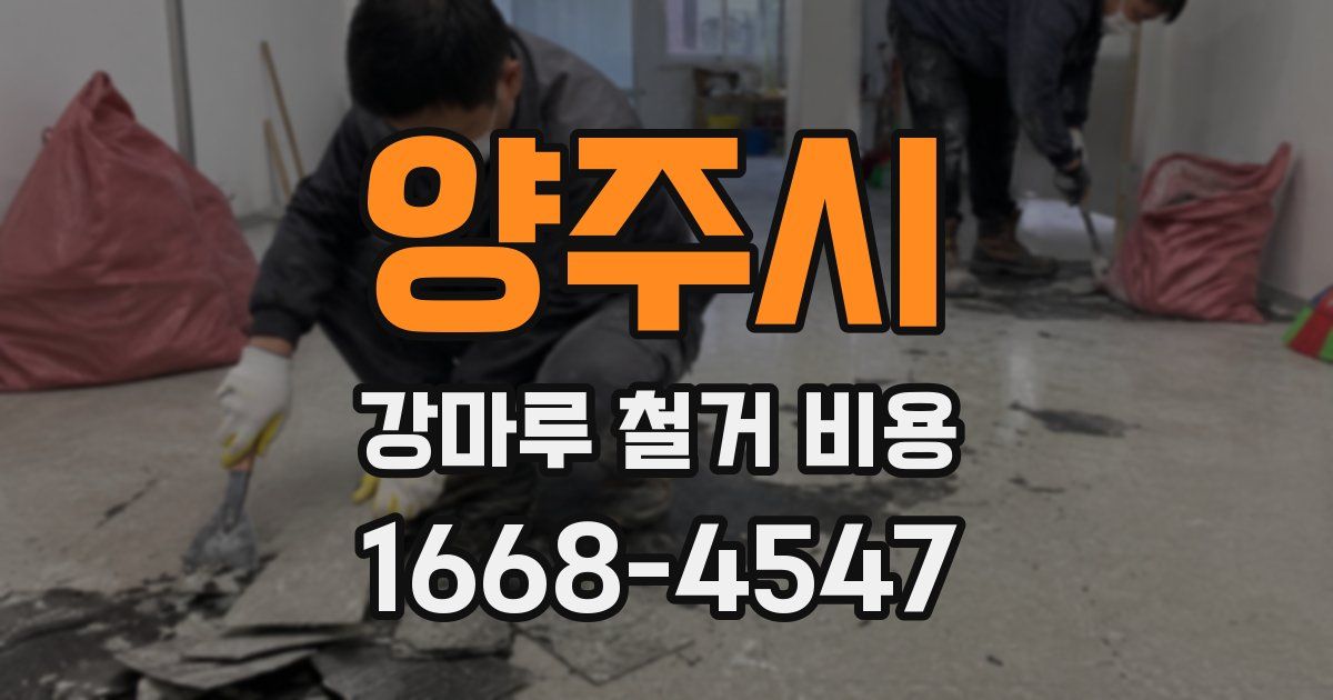 양주시 강마루 철거 비용