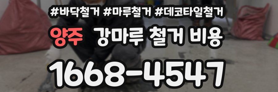 양주 강마루 철거 비용