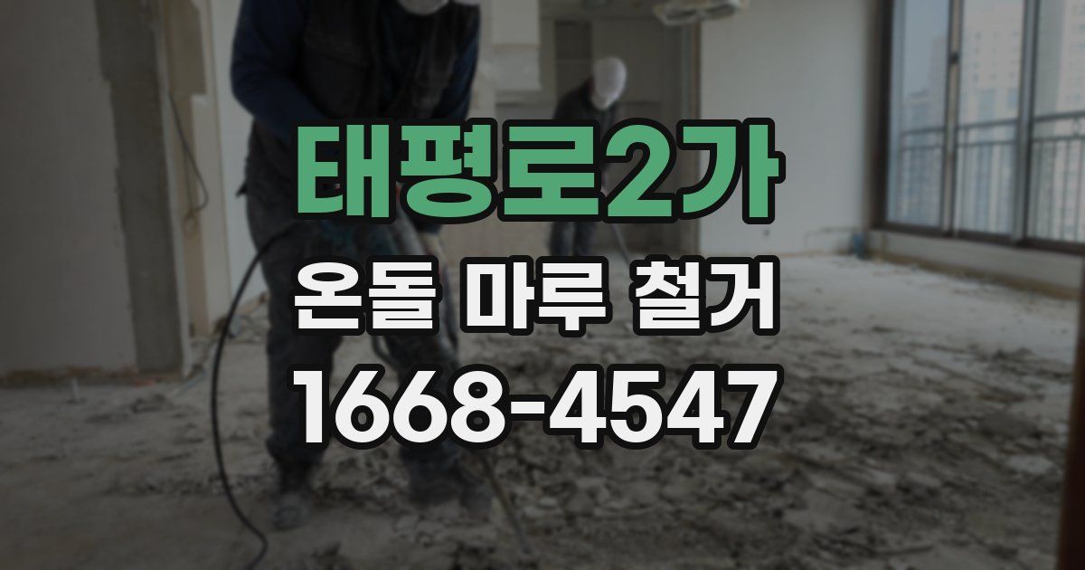 태평로2가 온돌 마루 철거