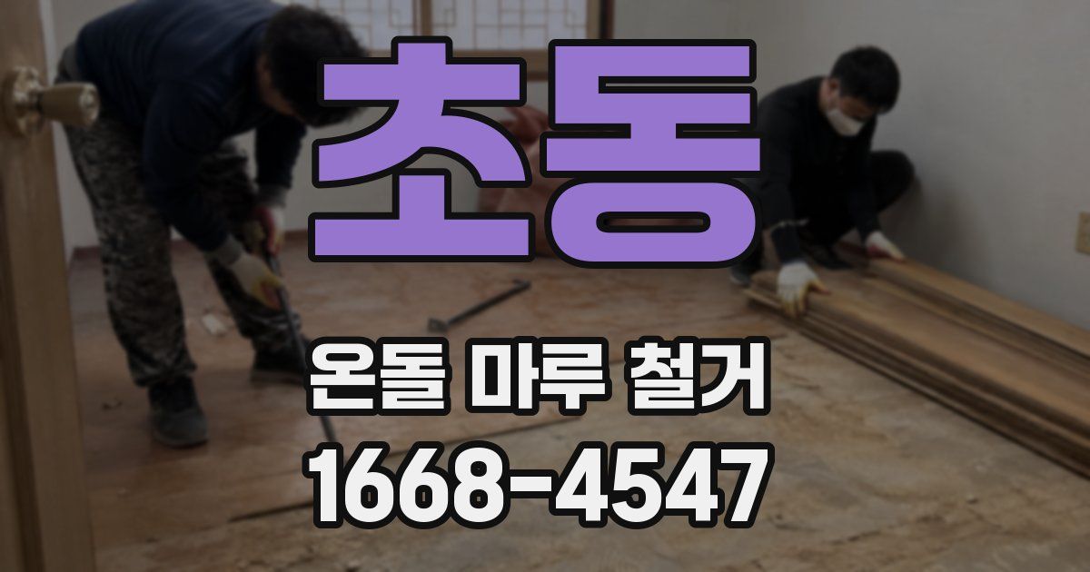 초동 온돌 마루 철거