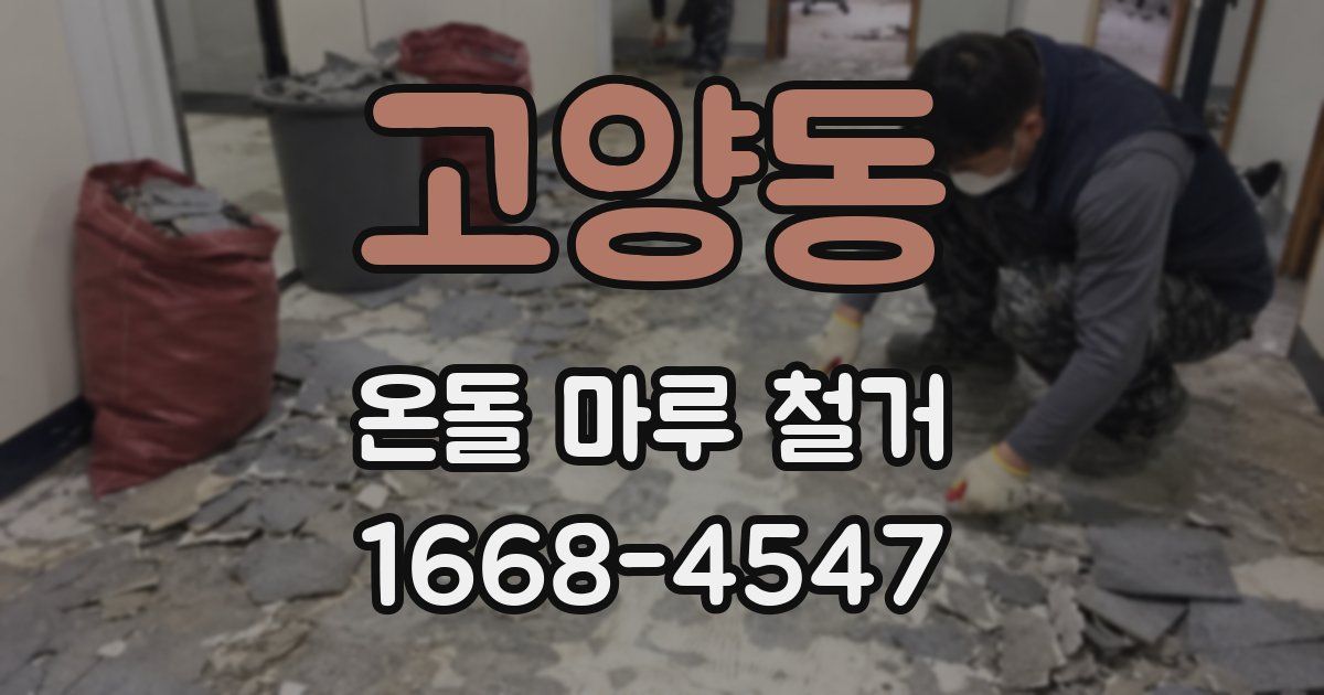 고양동 온돌 마루 철거