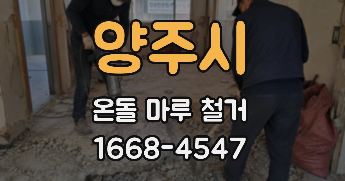 양주시 온돌 마루 철거