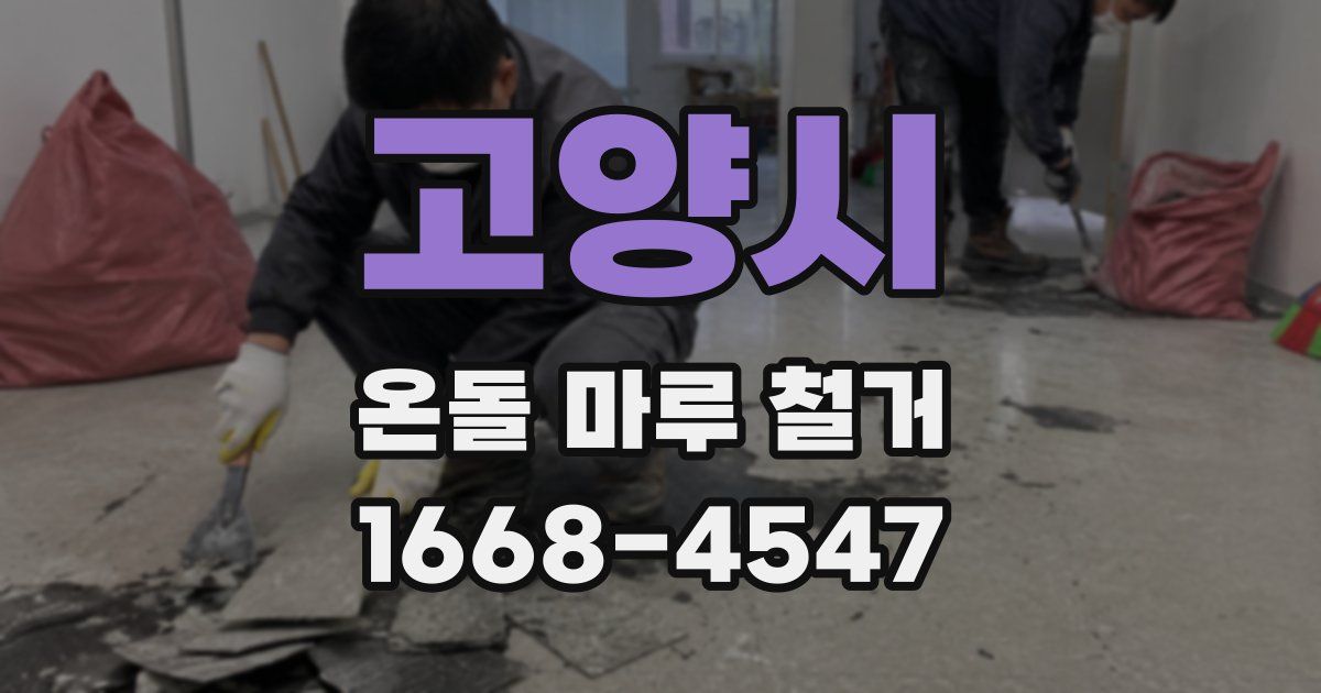 고양시 온돌 마루 철거