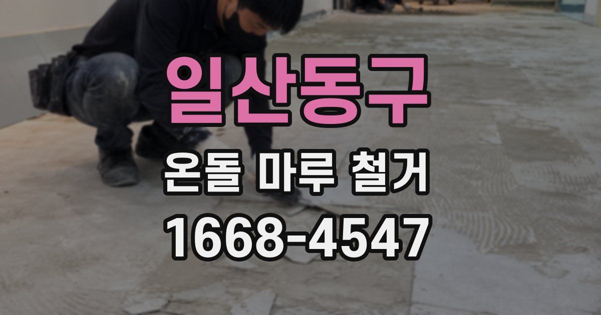 일산동구 온돌 마루 철거