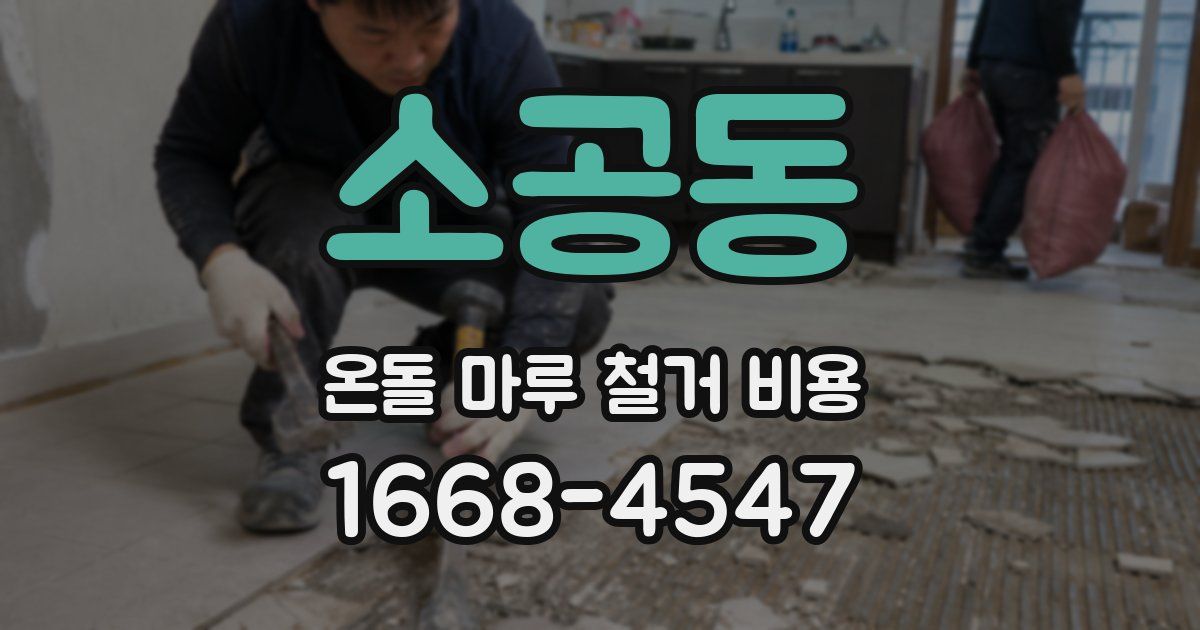 소공동 온돌 마루 철거 비용