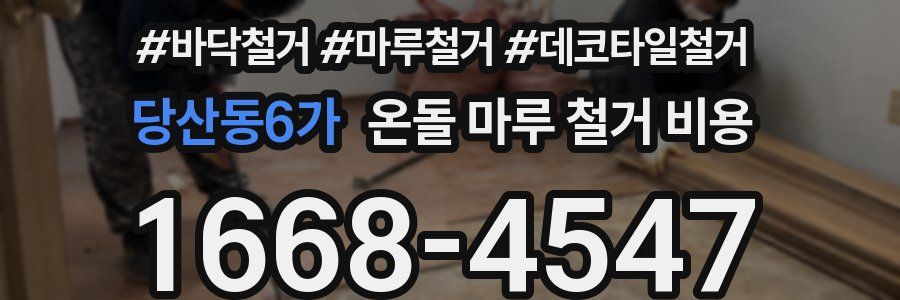 당산동6가 온돌 마루 철거 비용