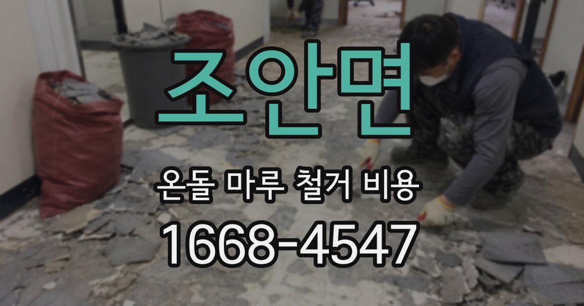 조안면 온돌 마루 철거 비용