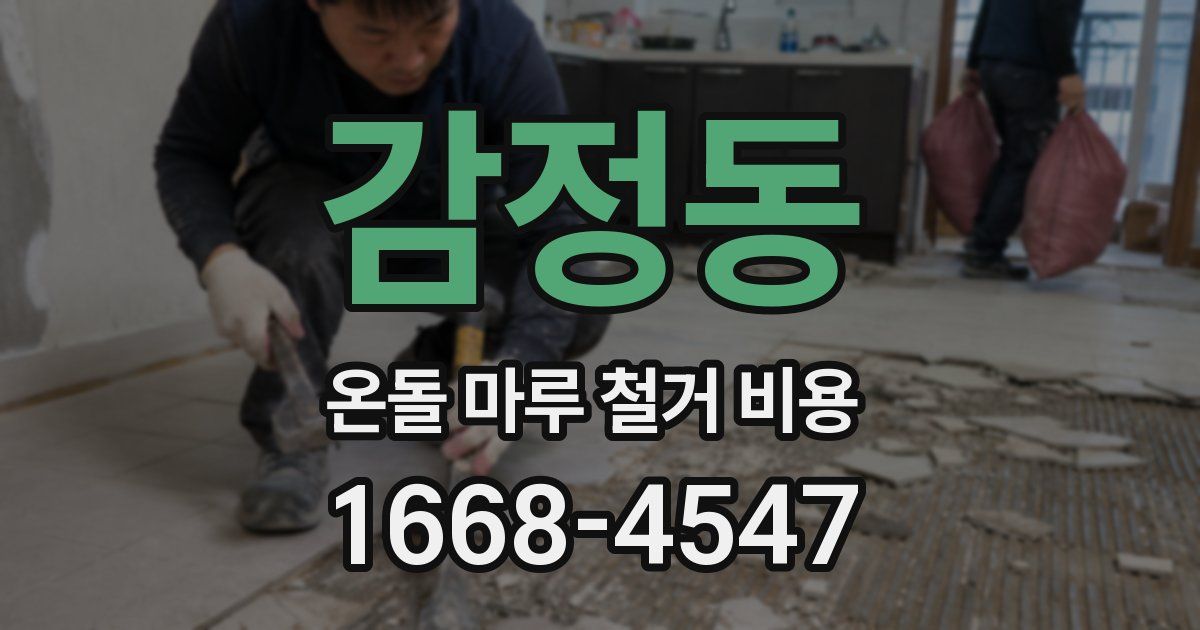 감정동 온돌 마루 철거 비용