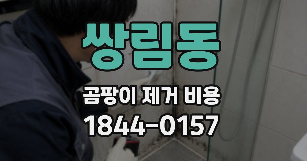 쌍림동 곰팡이 제거 비용