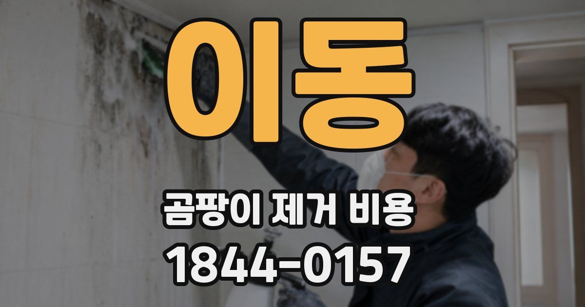 이동 곰팡이 제거 비용
