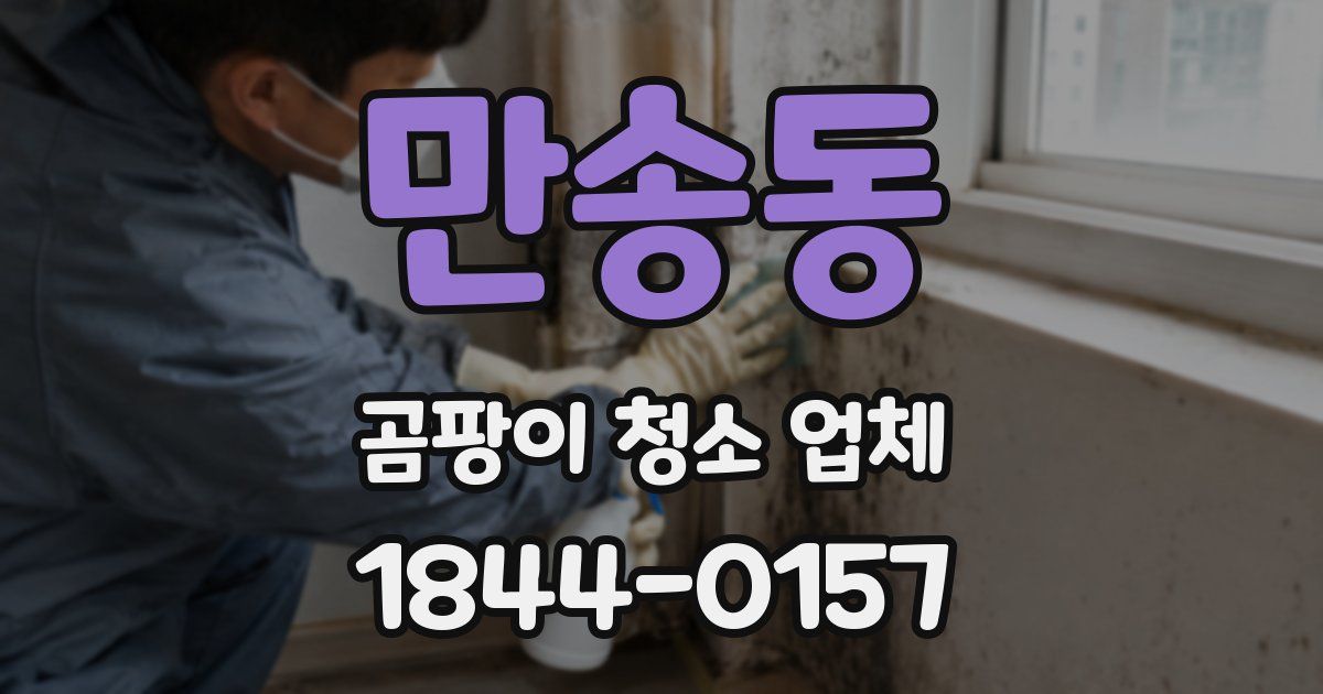 만송동 곰팡이 청소 업체
