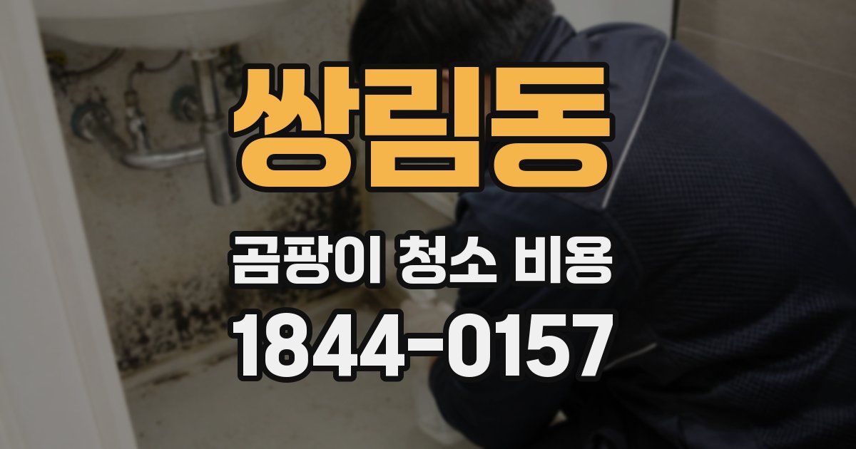 쌍림동 곰팡이 청소 비용