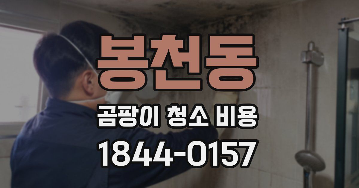 봉천동 곰팡이 청소 비용