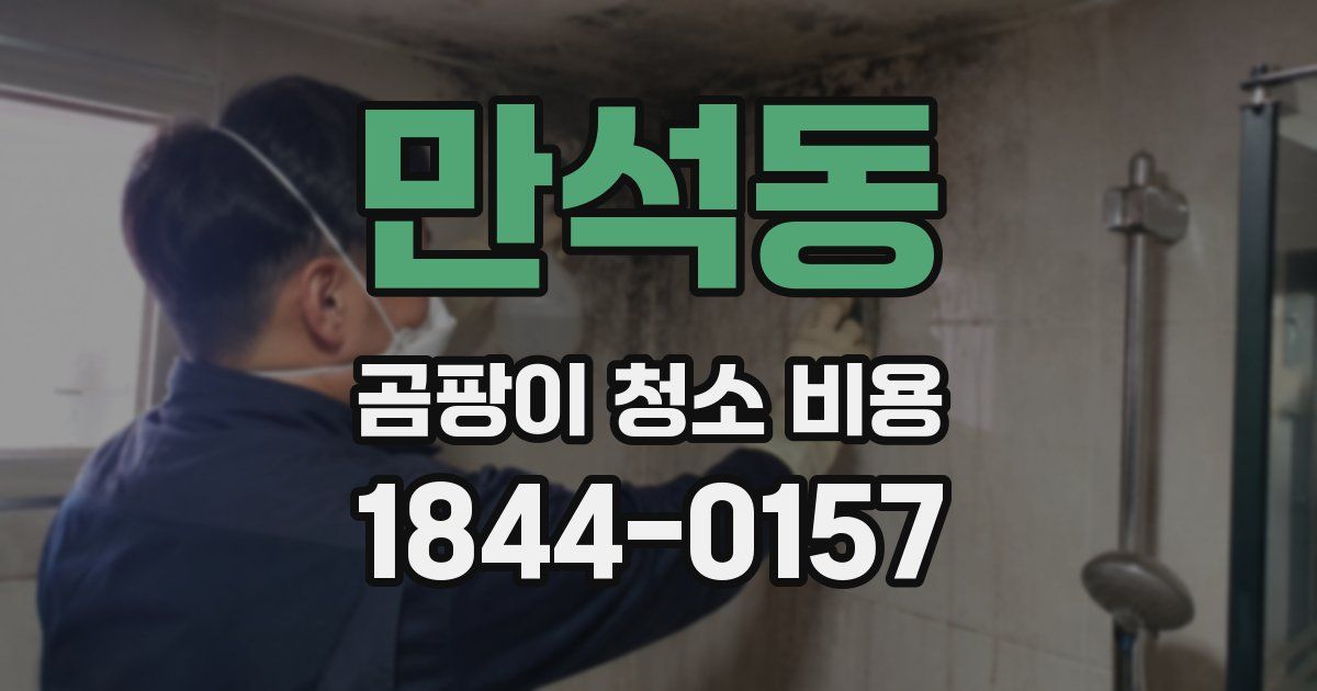 만석동 곰팡이 청소 비용