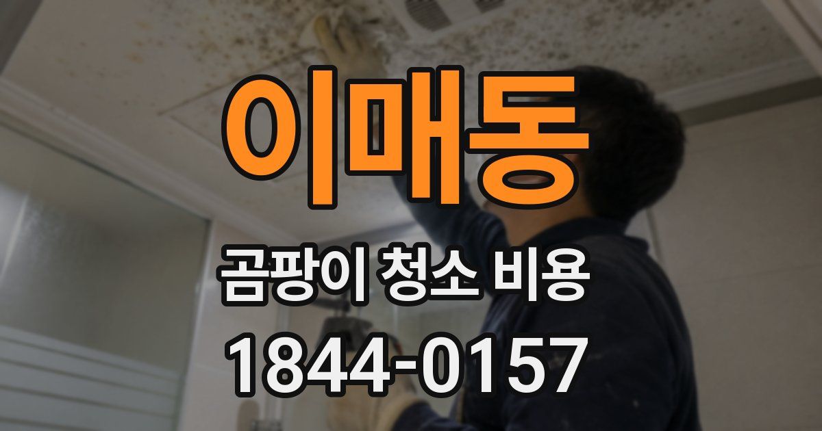이매동 곰팡이 청소 비용