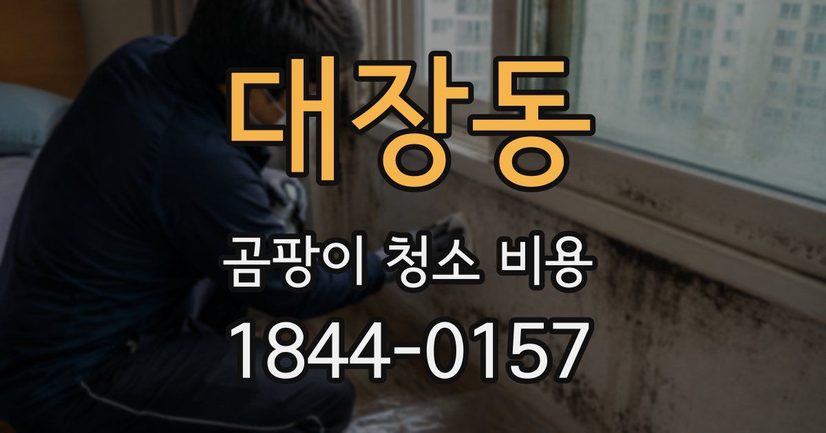 대장동 곰팡이 청소 비용