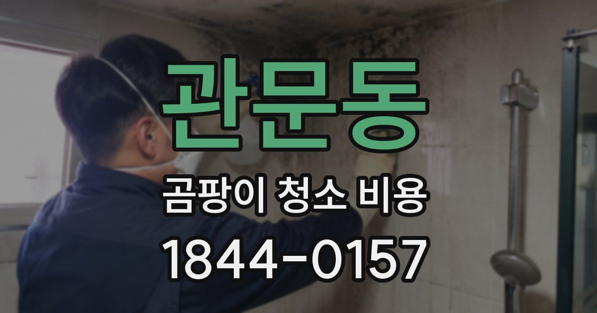 관문동 곰팡이 청소 비용