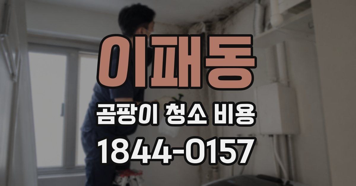 이패동 곰팡이 청소 비용