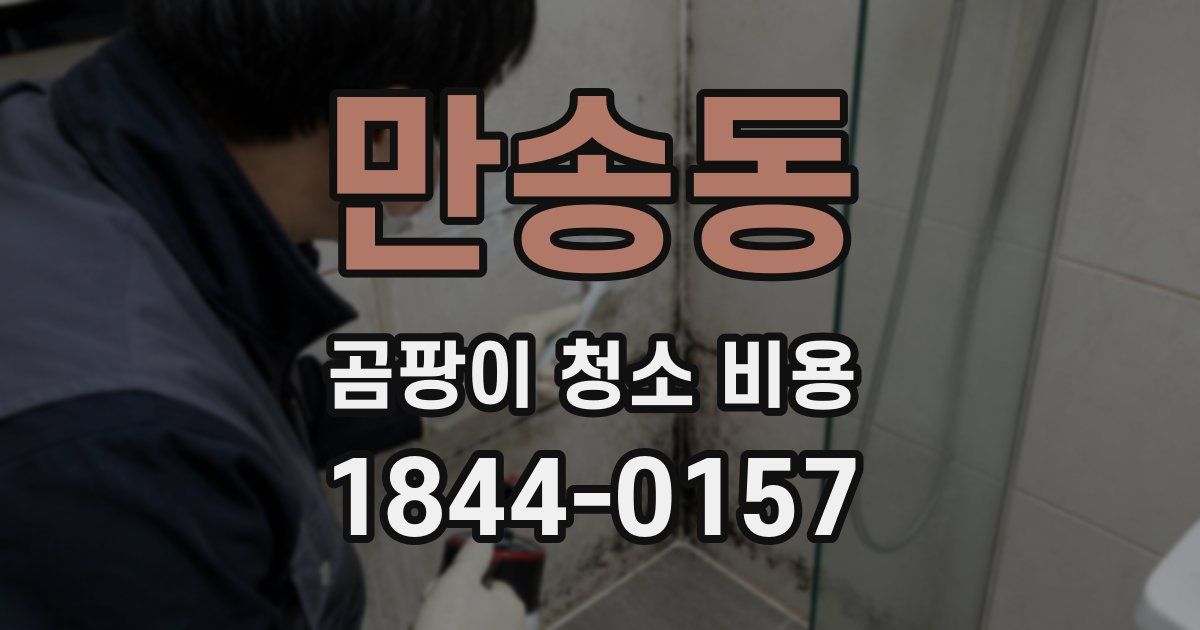만송동 곰팡이 청소 비용