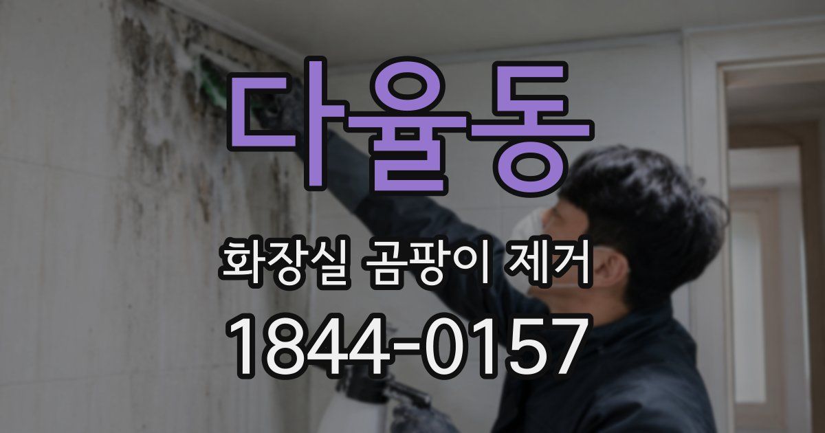 다율동 화장실 곰팡이 제거