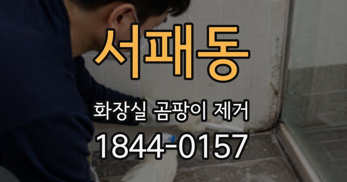 서패동 화장실 곰팡이 제거