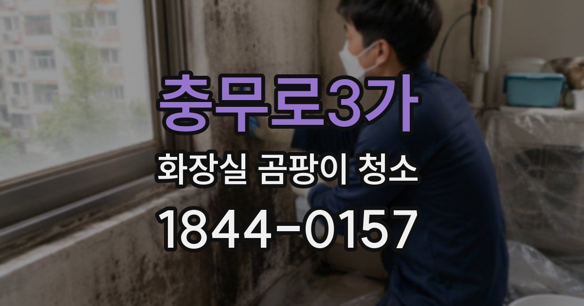 충무로3가 화장실 곰팡이 청소