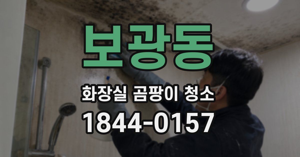 보광동 화장실 곰팡이 청소