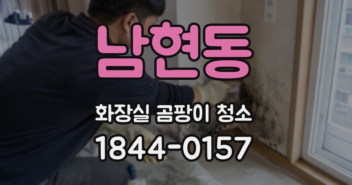 남현동 화장실 곰팡이 청소