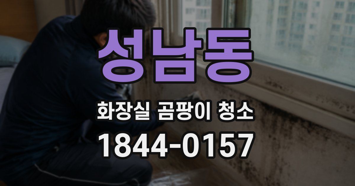 성남동 화장실 곰팡이 청소