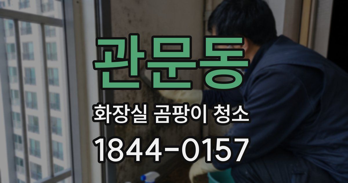 관문동 화장실 곰팡이 청소