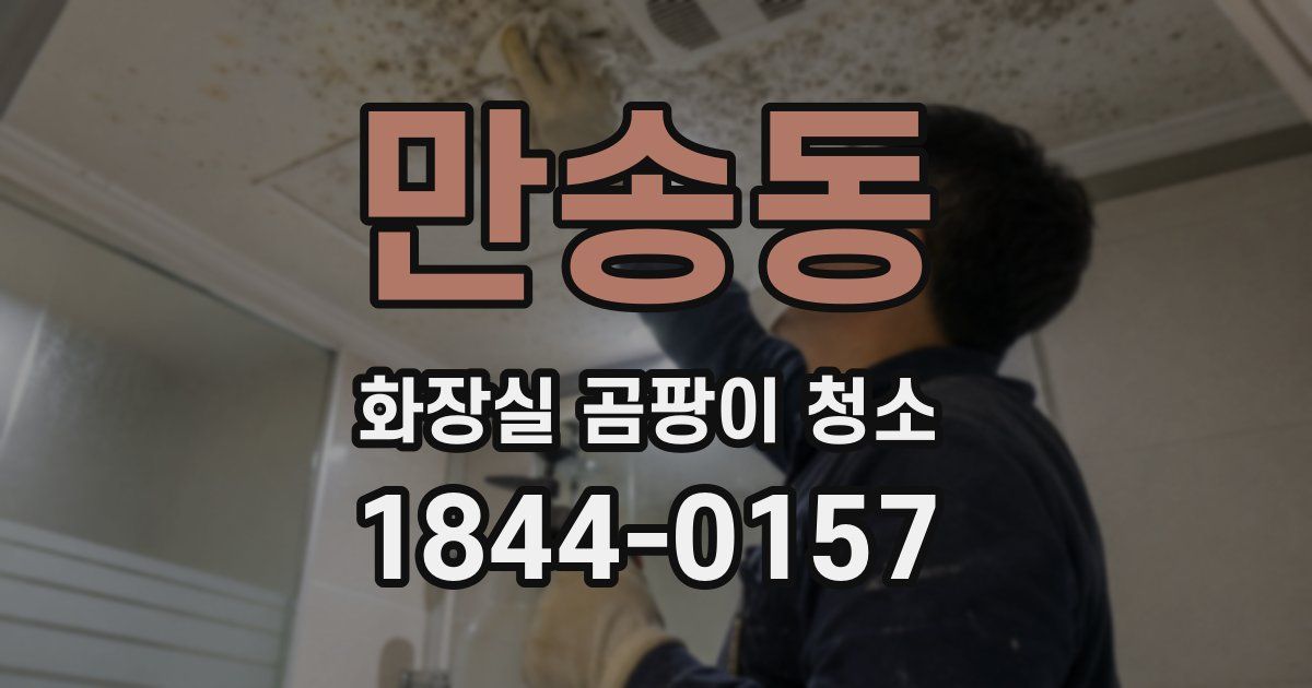 만송동 화장실 곰팡이 청소