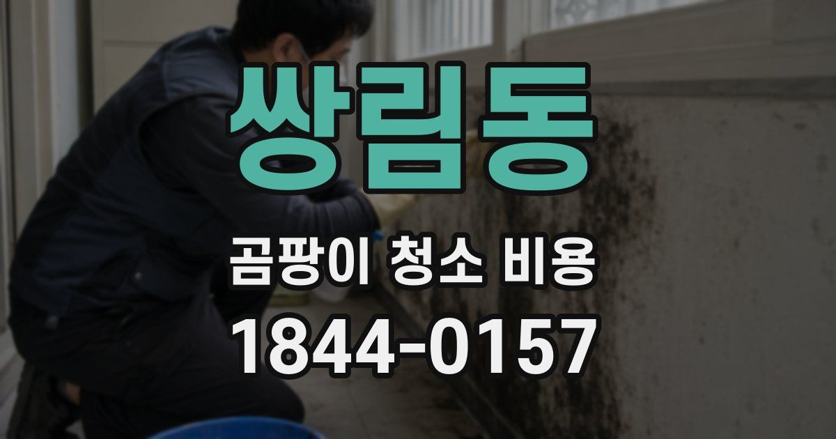 쌍림동 곰팡이 청소 비용