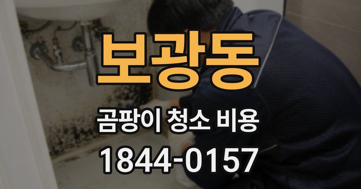 보광동 곰팡이 청소 비용