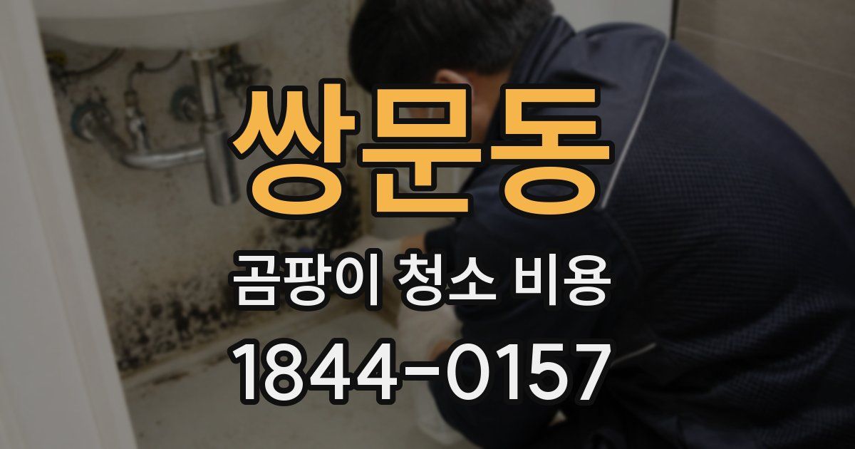 쌍문동 곰팡이 청소 비용