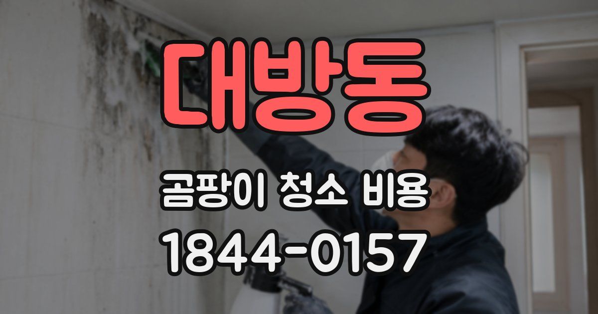 대방동 곰팡이 청소 비용