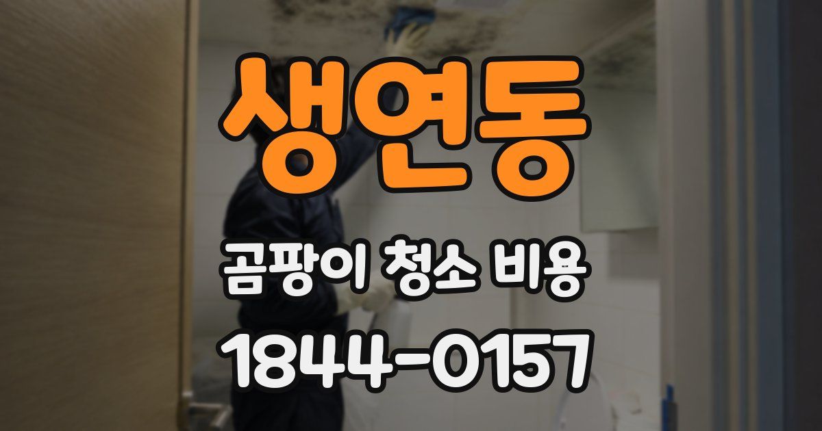 생연동 곰팡이 청소 비용