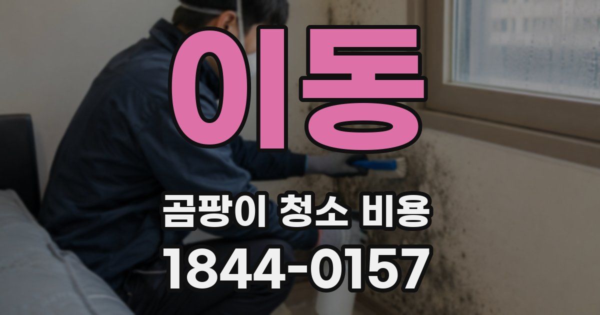 이동 곰팡이 청소 비용