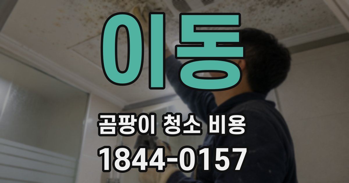 이동 곰팡이 청소 비용