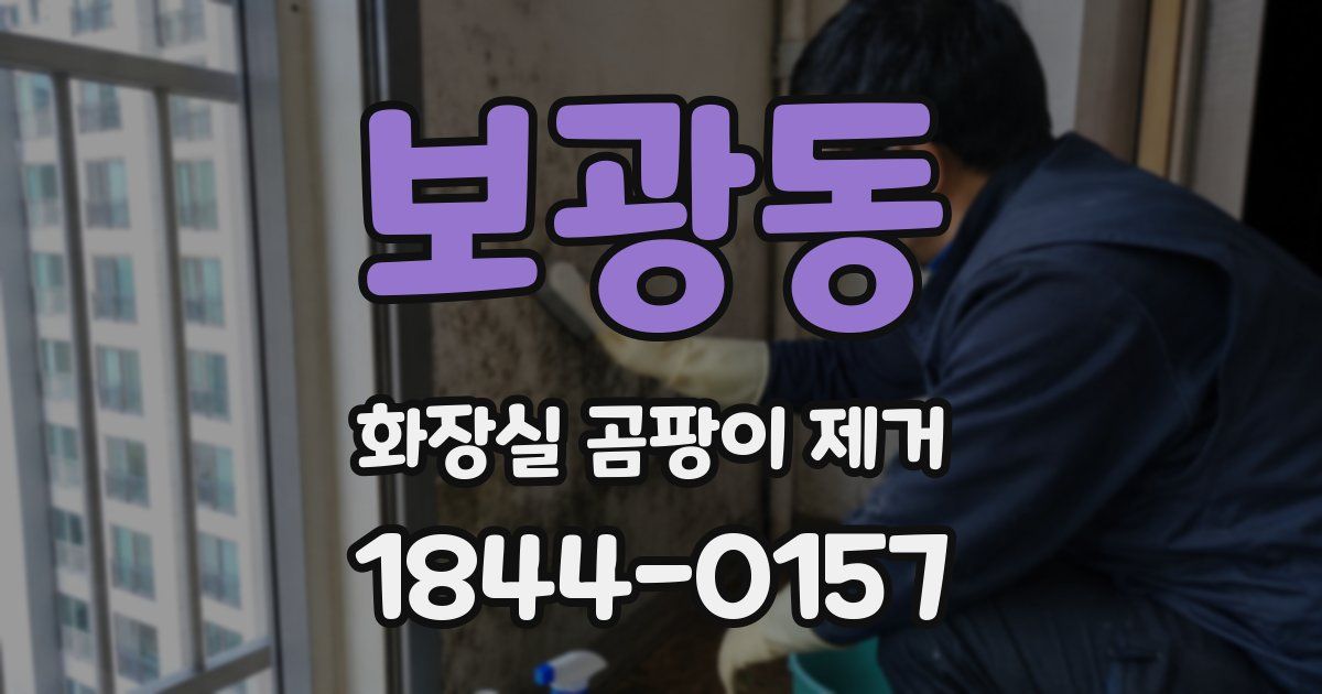 보광동 화장실 곰팡이 제거