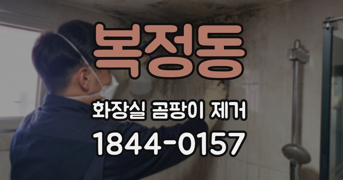 복정동 화장실 곰팡이 제거